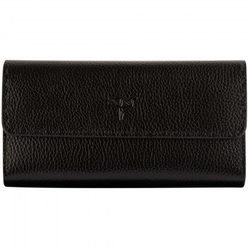 Women's Leather Wallet Paris 456ZYM1378 19x3x10cm Black Garbalia