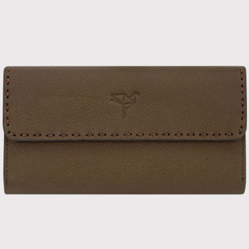 Women's Leather Wallet Parıs 456ZYM2189 19x3x10cm Khaki Garbalia