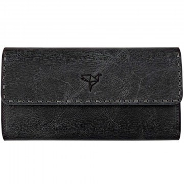 Women's Leather Wallet Pavia 456ZYM1564 19x2x10cm Black Garbalia