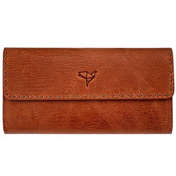 Women's Leather Wallet Pavia 456ZYM1566 19x2x10cm Tan Garbalia
