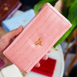 Women's Wallet Lady Croco 456ZYM2086 19,3x2x10,3cm Powder Pink Garbalia POWDER PINK