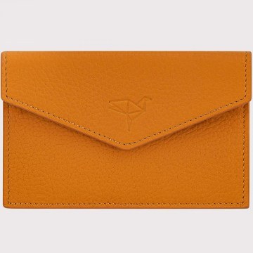 Women's Leather Wallet Davos 456ZYM2156 9x1x13cm Mustard Garbalia