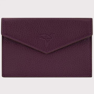 Women's Leather Wallet Davos 456ZYM2159 9x1x13cm Damson Garbalia