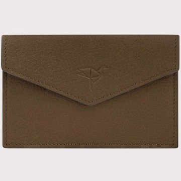 Women's Leather Wallet Davos 456ZYM2163 9x1x13cm Khaki Garbalia