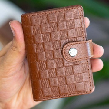Men's Leather Wallet Pekin 456ZYM2200 8x3x10cm Tan Garbalia
