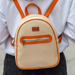 Women's Backpack Oslo 865BMS1130 21x6x13cm Beige-Orange Garbalia BEIGE