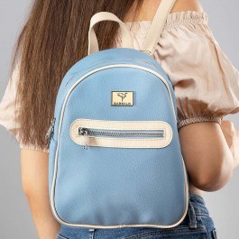 Women's Backpack Oslo 865BMS1133 21x6x13cm Light Blue-Beige Garbalia LIGHT BLUE