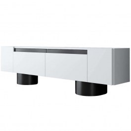 Έπιπλο Τηλεόρασης Bohem 618BLY1267 180x30x50cm White-Black WHITE