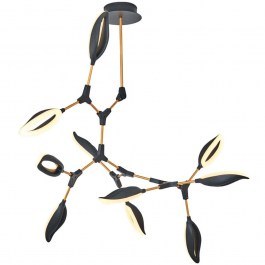 Φωτιστικό Οροφής 414LRC1338 Φ96x110cm 10xLed 7000lm 7W 3000K Black Opviq BLACK