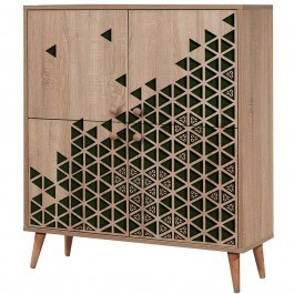 Παπουτσοθήκη - Ντουλάπι Multilux 863SPH3944 95x36x111cm Oak-Green OAK-GREEN
