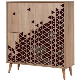 Παπουτσοθήκη - Ντουλάπι Multilux 863SPH3945 95x36x111cm Oak-Red OAK-RED