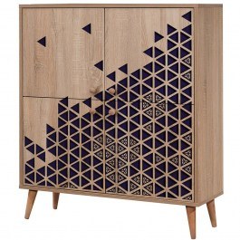 Παπουτσοθήκη - Ντουλάπι Multilux 863SPH3946 95x36x111cm Oak-Blue OAK-BLUE