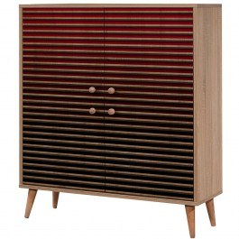 Παπουτσοθήκη - Ντουλάπι Multilux 863SPH3949 95x36x111cm Oak-Red OAK-RED