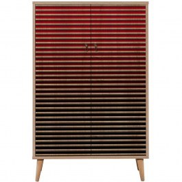 Παπουτσοθήκη - Ντουλάπι Multibox 869VEL3973 80x36x127cm Oak-Red OAK-RED