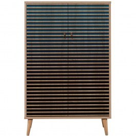 Παπουτσοθήκη - Ντουλάπι Multibox 869VEL3979 80x36x127cm Oak-Blue OAK-BLUE