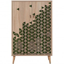 Παπουτσοθήκη - Ντουλάπι Multibox 869VEL3974 80x36x127cm Oak-Green OAK-GREEN