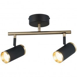 Φωτιστικό Οροφής - Σποτ Lume 341LCA1146 35x22cm 2xGU10 7W Black-Gold Opviq BLACK-GOLD