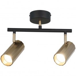 Φωτιστικό Οροφής - Σποτ Oktano 341LCA1149 30x23cm 2xGU10 7W Black-Gold Opviq BLACK-GOLD