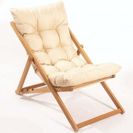 Chaise Longue 644MYD1106 59x44x90cm Cream CREAM