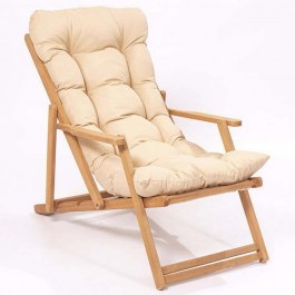 Chaise Longue 644MYD1108 66x48x110cm Cream CREAM