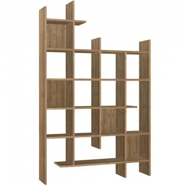 Bookcase Manco 855DTE3697 122x25,5x188cm Dark Oak