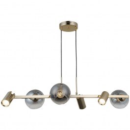 Φωτιστικό Οροφής - Ράγα Zerde 341LCA1253 95x110cm 3xE27 40W/3xGU10 5W Gold Opviq GOLD