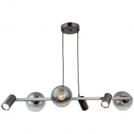 Φωτιστικό Οροφής - Ράγα Zerde 341LCA1254 95x110cm 3xE27 40W/3xGU10 5W Silver Opviq SILVER