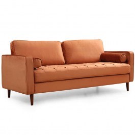 Καναπές Τριθέσιος Rome 560ARE1332 215x70x90cm Orange ORANGE