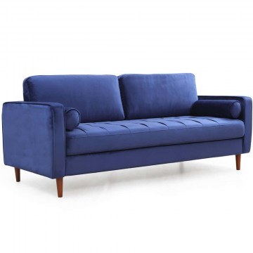 Καναπές Τριθέσιος Rome 560ARE1333 215x70x90cm Navy Blue