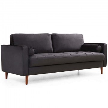 Three-Seater Sofa Rome 560ARE1334 215x70x90cm Black
