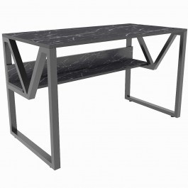 Γραφείο Lona 875ZNA4539 120x60x72,8cm Marble Effect Black BLACK