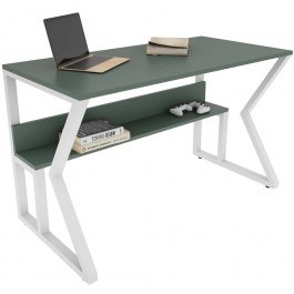 Γραφείο Wake 875ZNA4576 120x60x72,8cm Green-White GREEN-WHITE