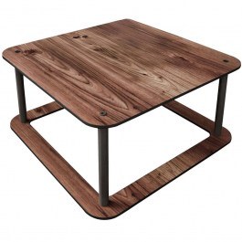 Coffee Table Hole Square 282PTR1505 70x70x38cm Walnut WALNUT