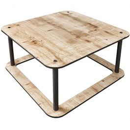 Coffee Table Hole Square 282PTR1506 70x70x38cm Oak OAK