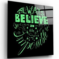Tempered Glass Painting 231MDF2832 80x80cm Black-Green Wallity