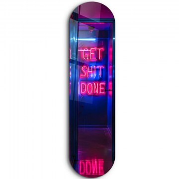 Πίνακας Γυάλινος Get $hit Done 226SNG1137 20x80cm Multi Wallity