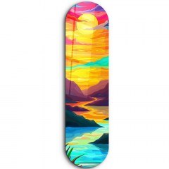 Tempered Glass Painting Sunset 226SNG1145 20x80cm Multi Wallity