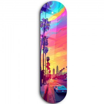 Tempered Glass Painting California 226SNG1103 20x80cm Multi Wallity