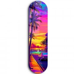 Πίνακας Γυάλινος Miami 226SNG1104 20x80cm Multi Wallity