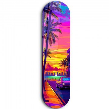 Πίνακας Γυάλινος Miami 226SNG1104 20x80cm Multi Wallity