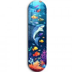 Πίνακας Γυάλινος Sweet Shark 226SNG1150 20x80cm Multi Wallity