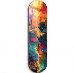 Πίνακας Γυάλινος Abstract Paint Waves 226SNG1117 20x80cm Multi Wallity