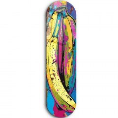 Tempered Glass Painting Bananas With Paint 226SNG1124 20x80cm Multi Wallity