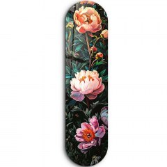 Tempered Glass Painting Flowers 226SNG1159 20x80cm Multi Wallity