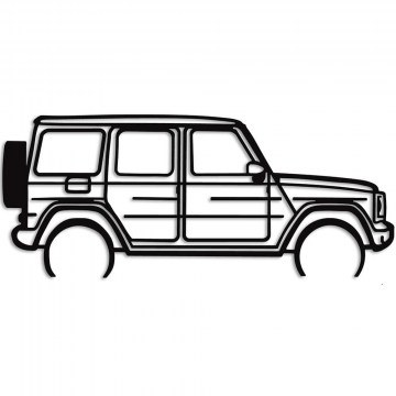 Διακοσμητικό Τοίχου Mercedes G-Class 891TNL3305 73x30cm Black Wallity