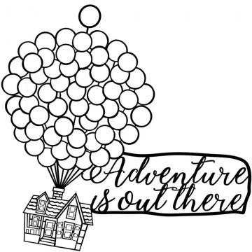 Διακοσμητικό Τοίχου Adventure Is Out There 899SKL2584 65x70cm Black Wallity