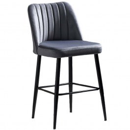 Σκαμπό Μπαρ Vento (Σετ 4Τμχ) 107BCK1110 49x45x99cm Grey GREY