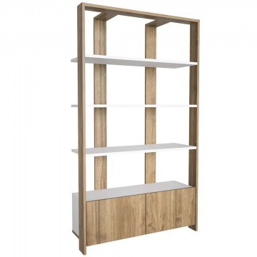 Bookcase Elena 875ZNA4614 93,6x31,5x160cm White-Walnut