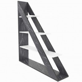 Bookcase Pisagor 875ZNA4559 120x25x131,8cm Marble Effect Black-White BLACK-WHITE