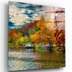 Tempered Glass Painting 231MDF1372 80x80cm Multi Wallity